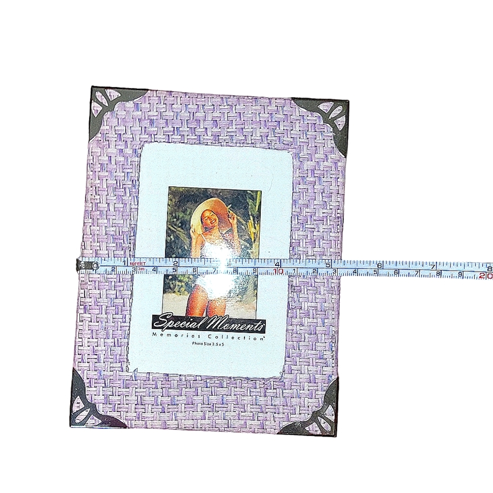 🕌 Lavender Moroccan Arabesque Rustic Metal Pic Frame 3.5 in × 5 in. Bundle of 3
